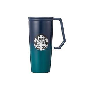 starbucks korea mug with faux leather handle