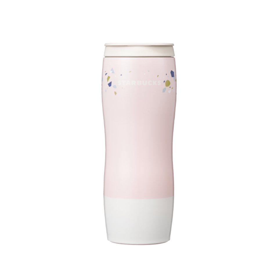 Starbucks Korea Valentines Pink Beam Handle Glass Mug
